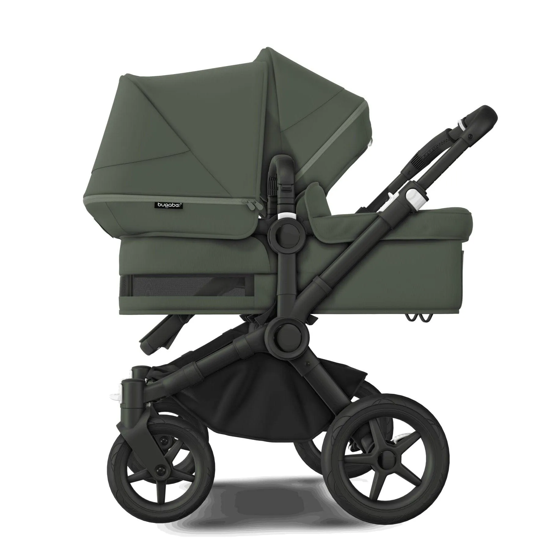 Bugaboo Donkey 5 Duo Complete Turtle Travel System - Forest Green