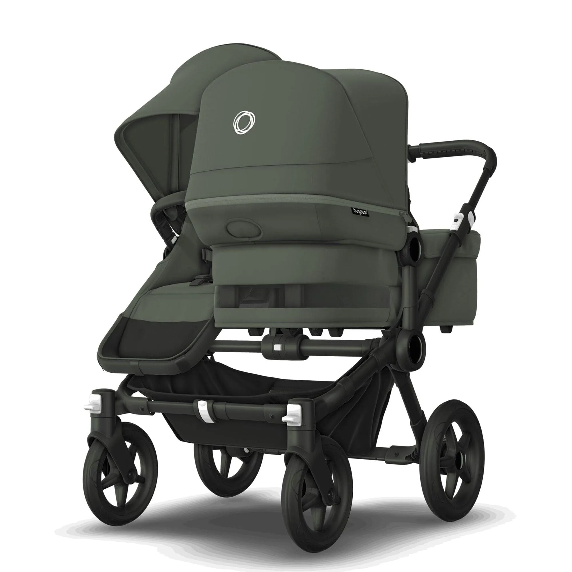 Bugaboo Donkey 5 Duo Complete Turtle Travel System - Forest Green