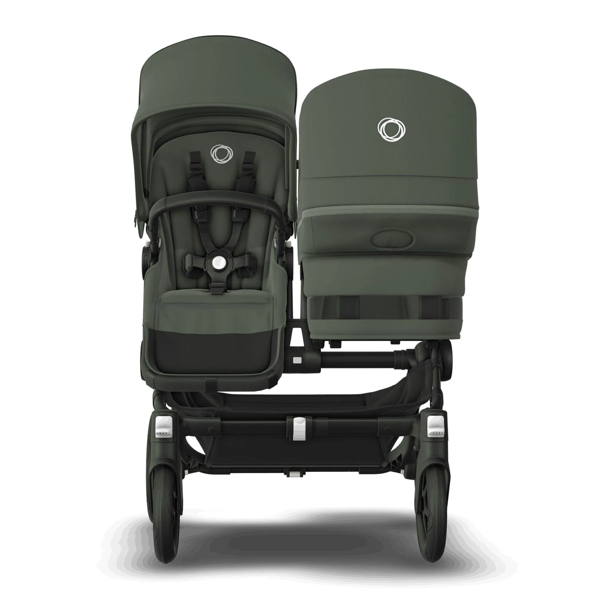 Bugaboo Donkey 5 Duo Complete Turtle Travel System - Forest Green