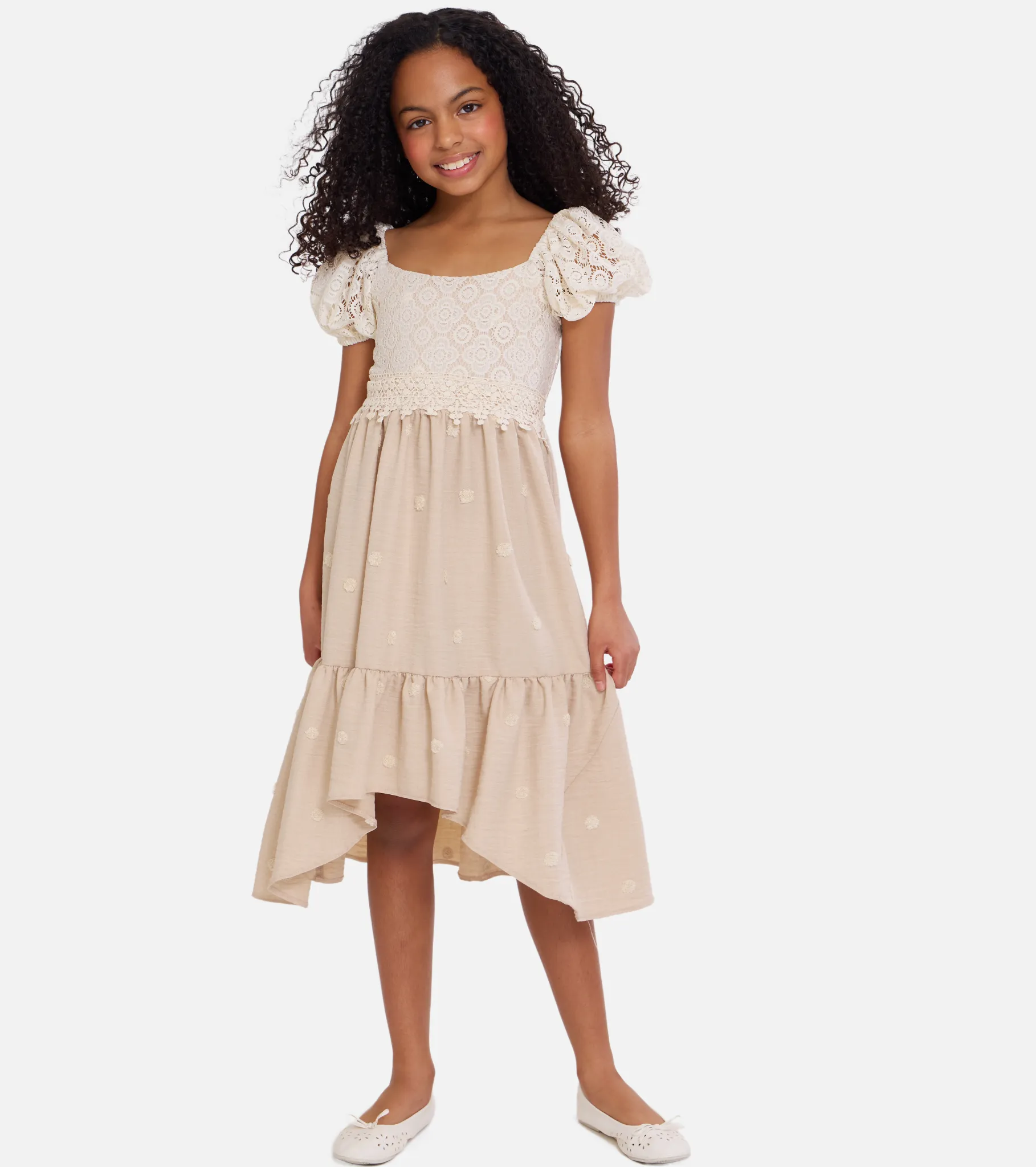 Cameron Puff Sleeve Midi Dress