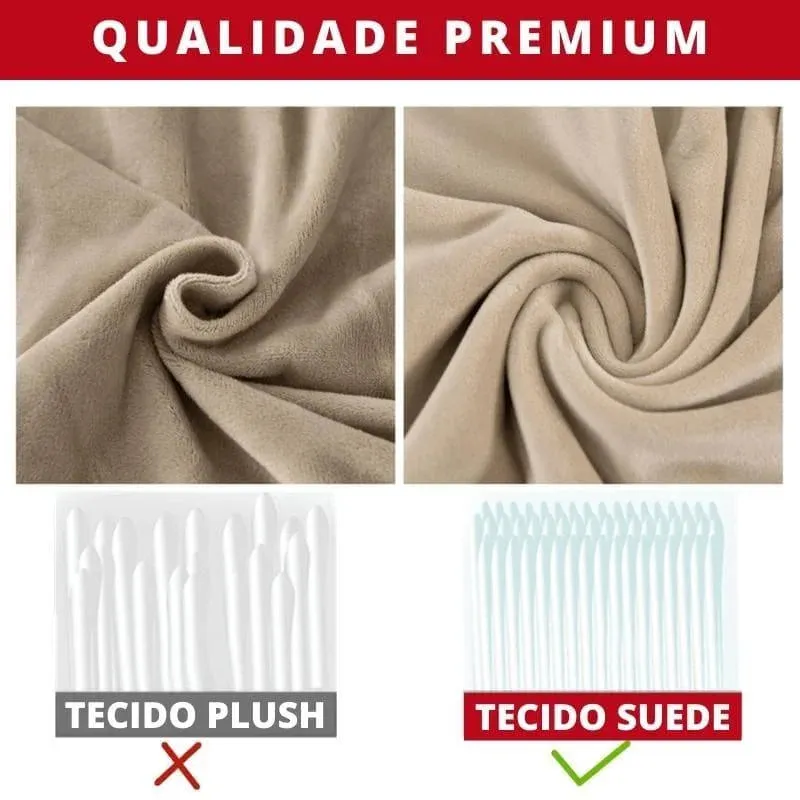 Capa Protetora para Cadeira de Jantar Cinza Escuro em Suede