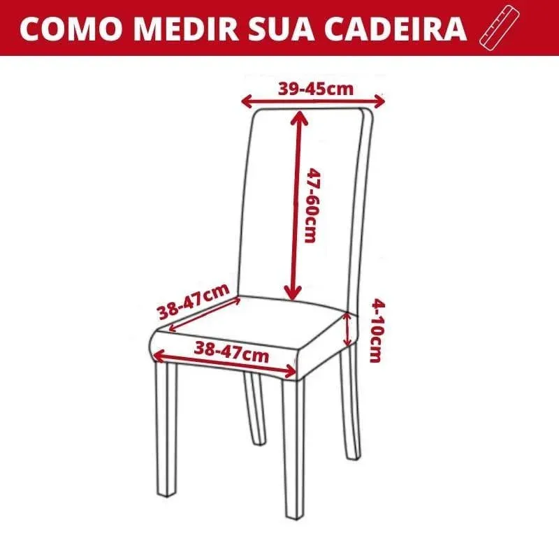 Capa Protetora para Cadeira de Jantar Cinza Escuro em Suede