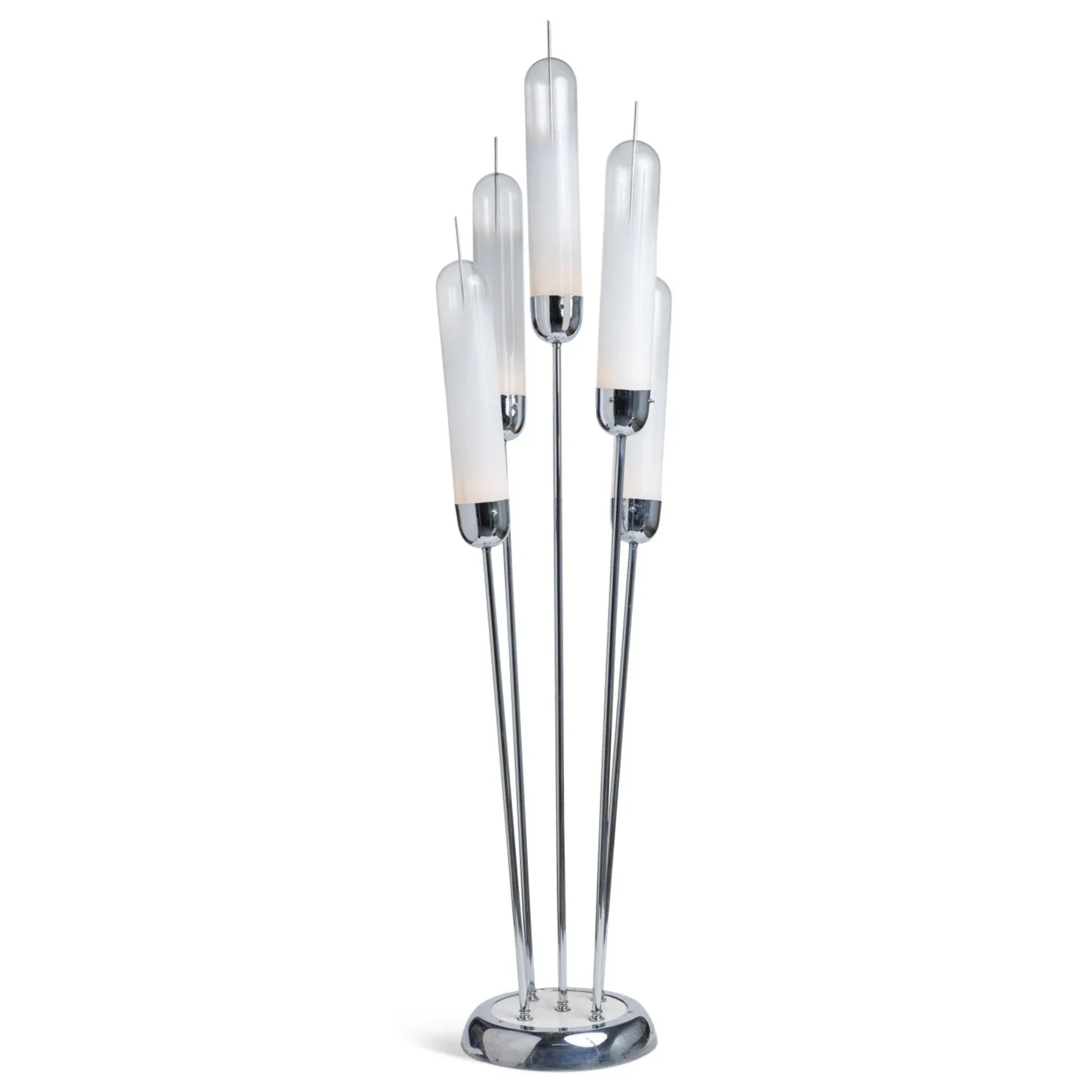 Cattail Reed Murano Glass Floor Lamp by Mazzega, 1970’s