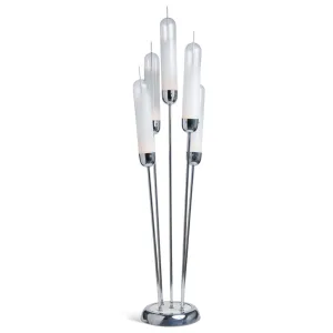 Cattail Reed Murano Glass Floor Lamp by Mazzega, 1970’s