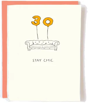 Chic 30th Birthday Card