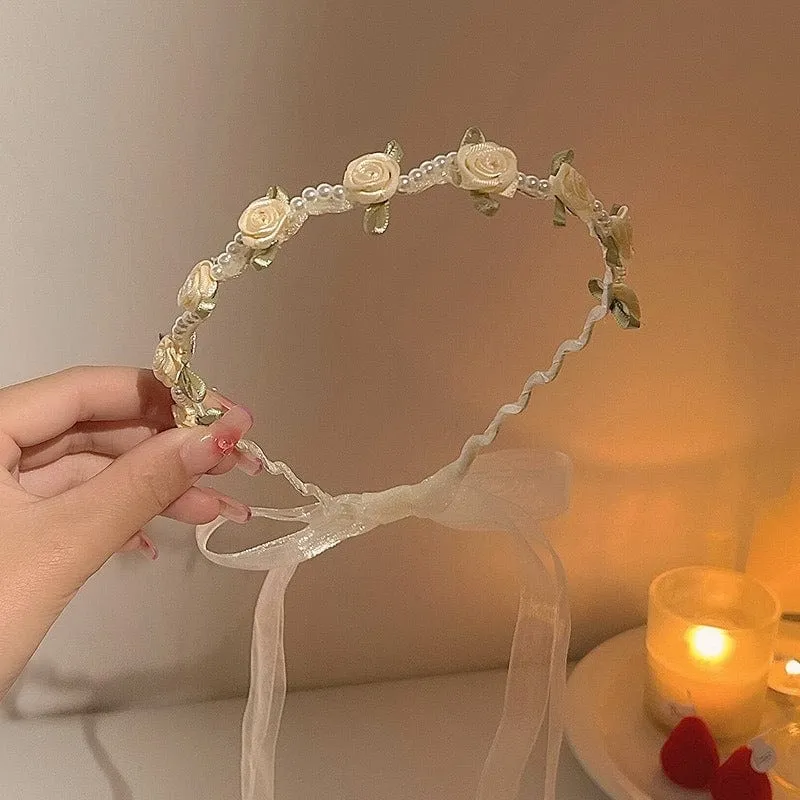 Chic Flower Pearl Crowns