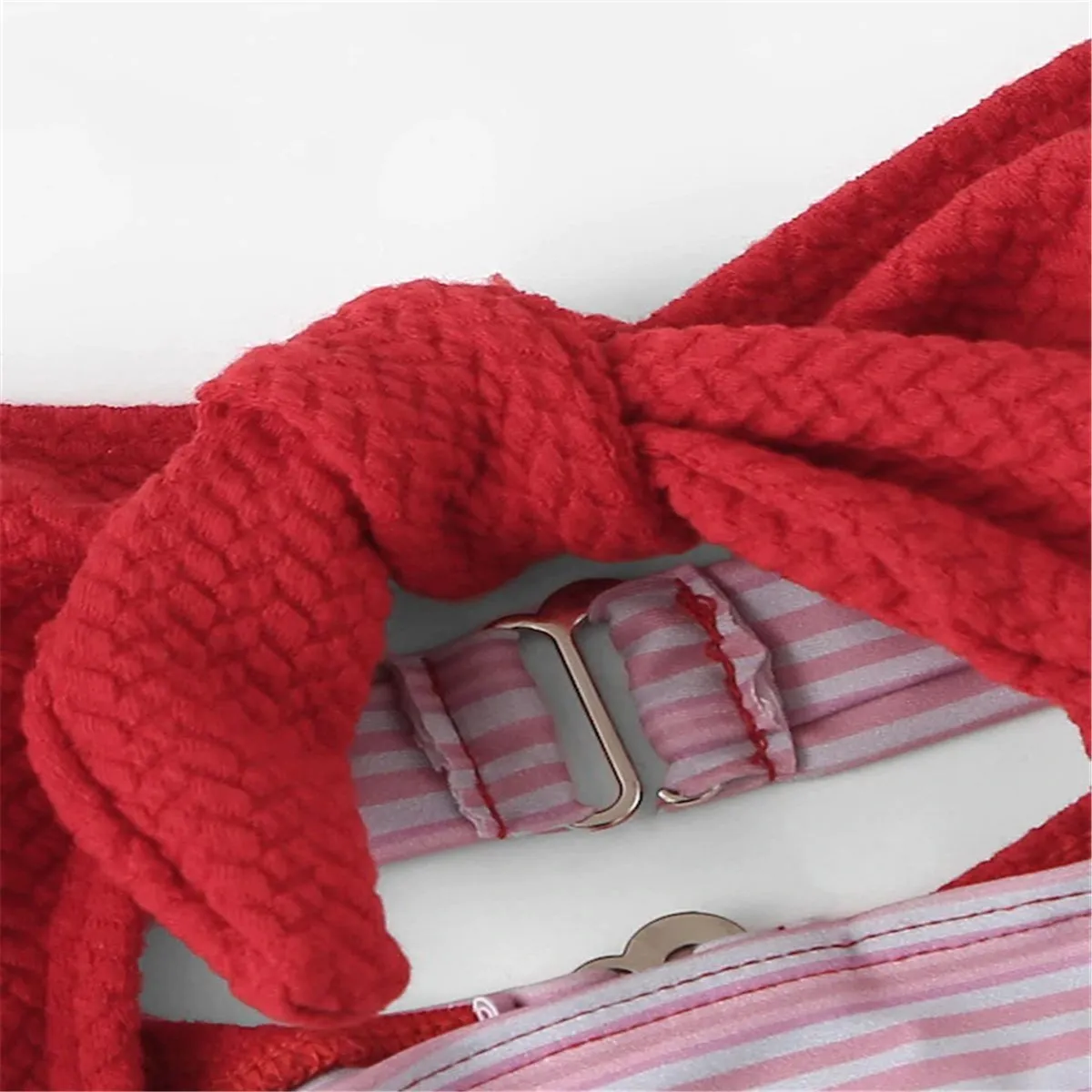 Chic Plain Strappy Color Block Swimwear