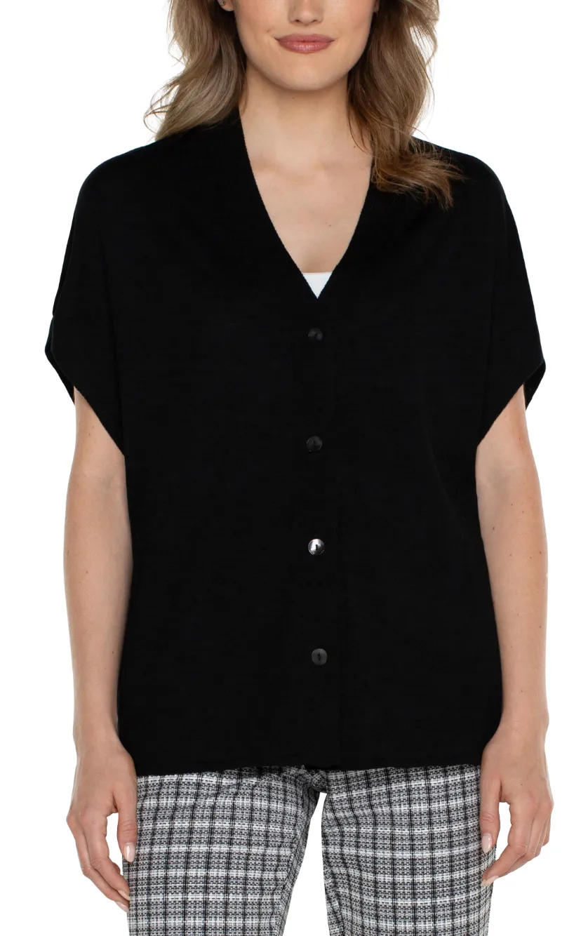 Chic Silhouette Button-Up Cardigan"