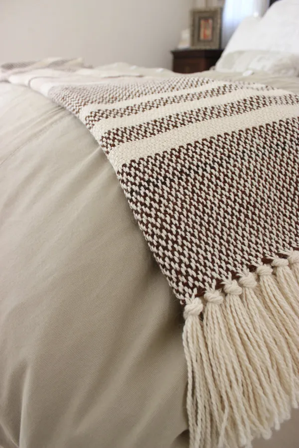Choco Stripes Wool Throw