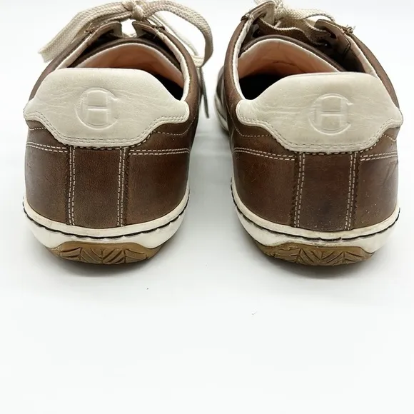 Cole‎ Haan Men's Sneakers Size 9.5 D Brown Leather Lace Up With Nike Air Soles