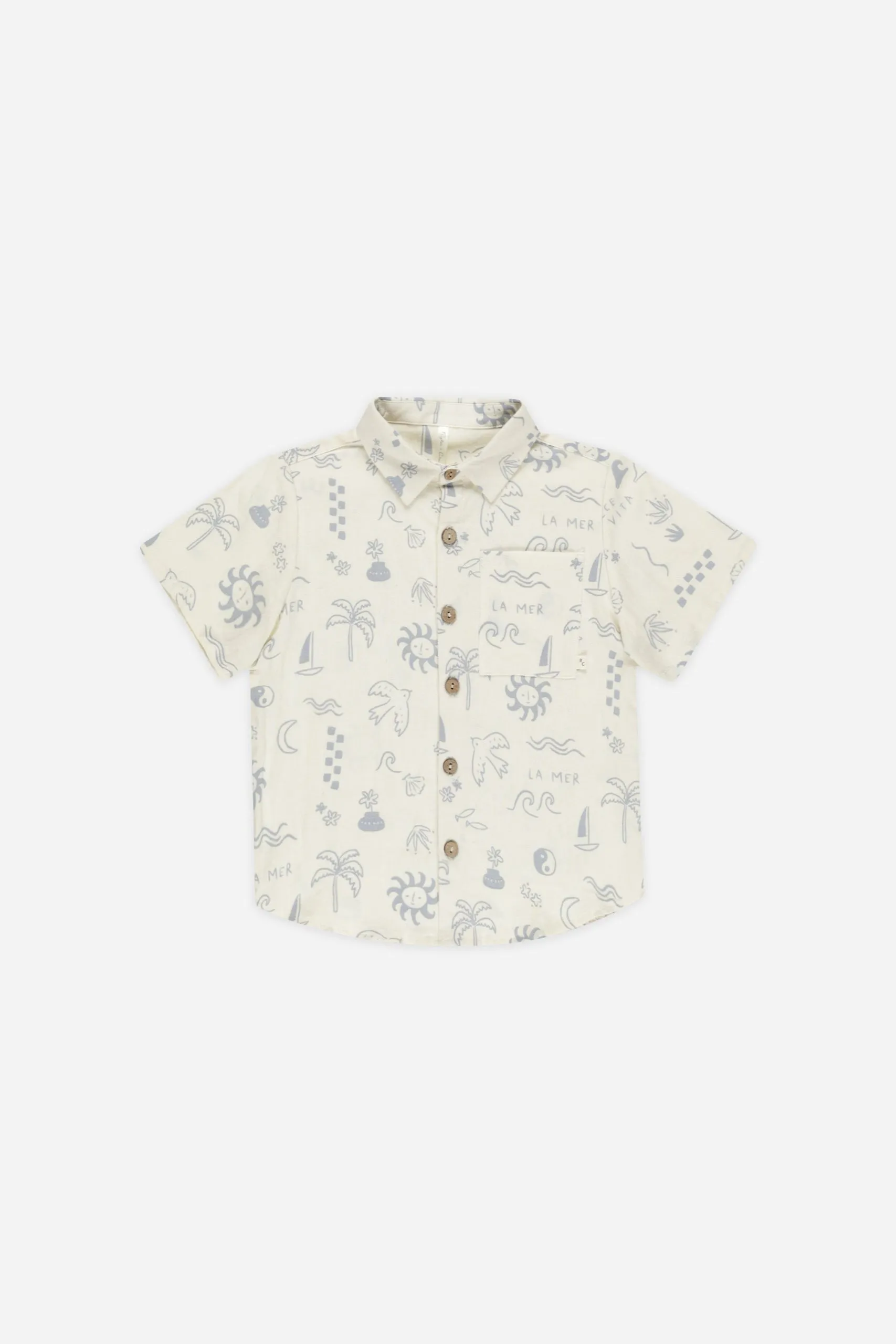Collared SS Shirt | Mediterranean