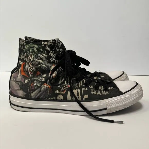 Converse All Star Chuck Taylor DC Comics The Joker Laugh Sz Mens 6.5 Wom…