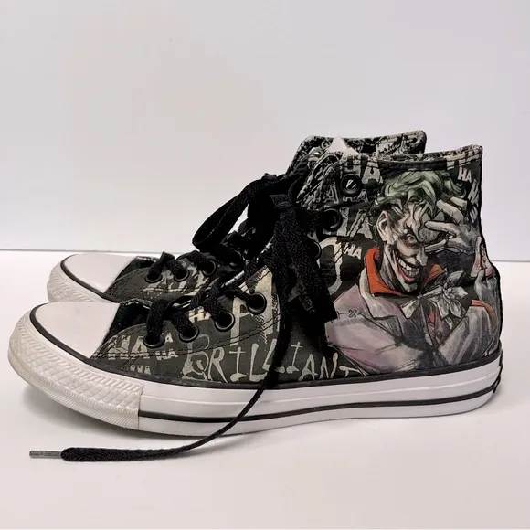 Converse All Star Chuck Taylor DC Comics The Joker Laugh Sz Mens 6.5 Wom…