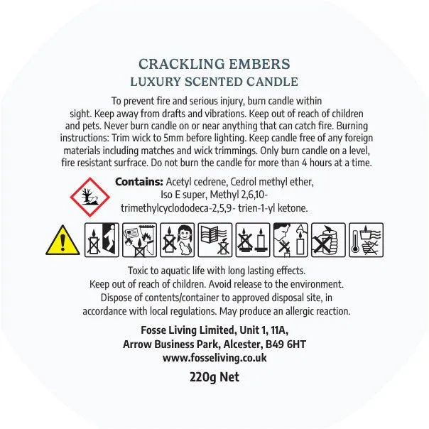Crackling Embers Scented Candle