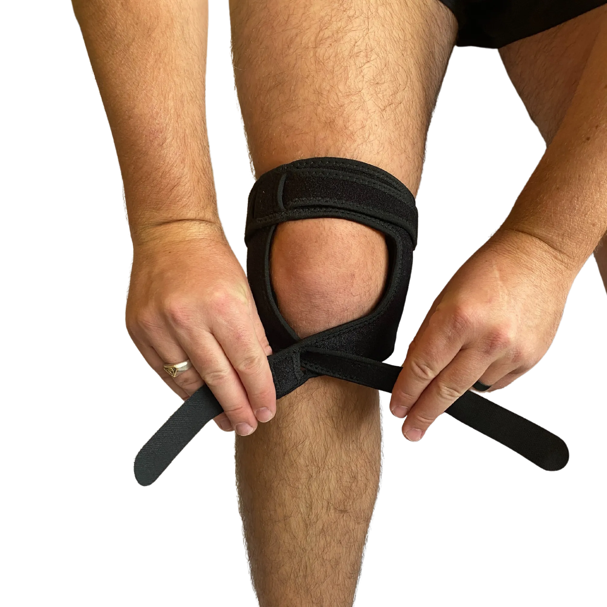 Crosstrap - Full Stabilizing Patella Brace, Knee Brace Prevent Patellar Tendonitis - Full knee Support Brace – Running, Cycling, Hiking, Outdoor Sports (Small)