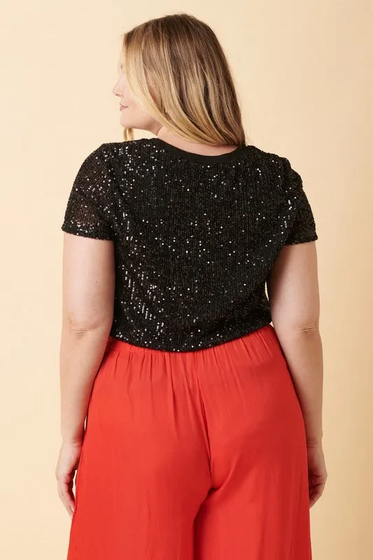 Curvy Sequin Top - Final Sale