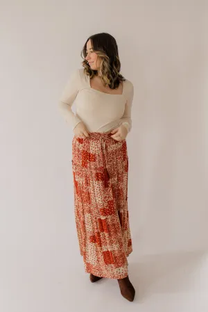 Dainty Paisley Patchwork Tiered Skirt