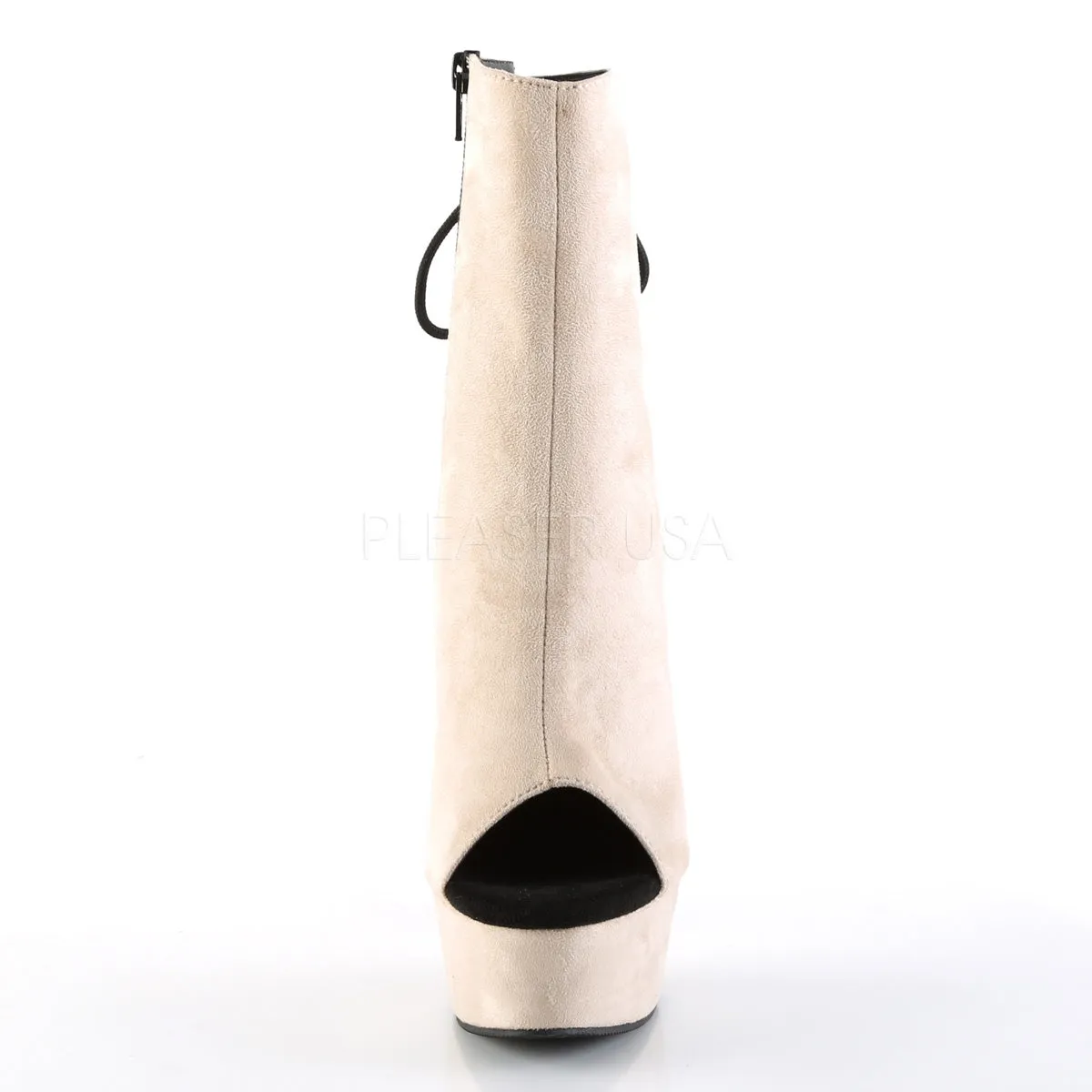 DELIGHT-1018FS  Beige Faux Suede/Beige Faux Suede
