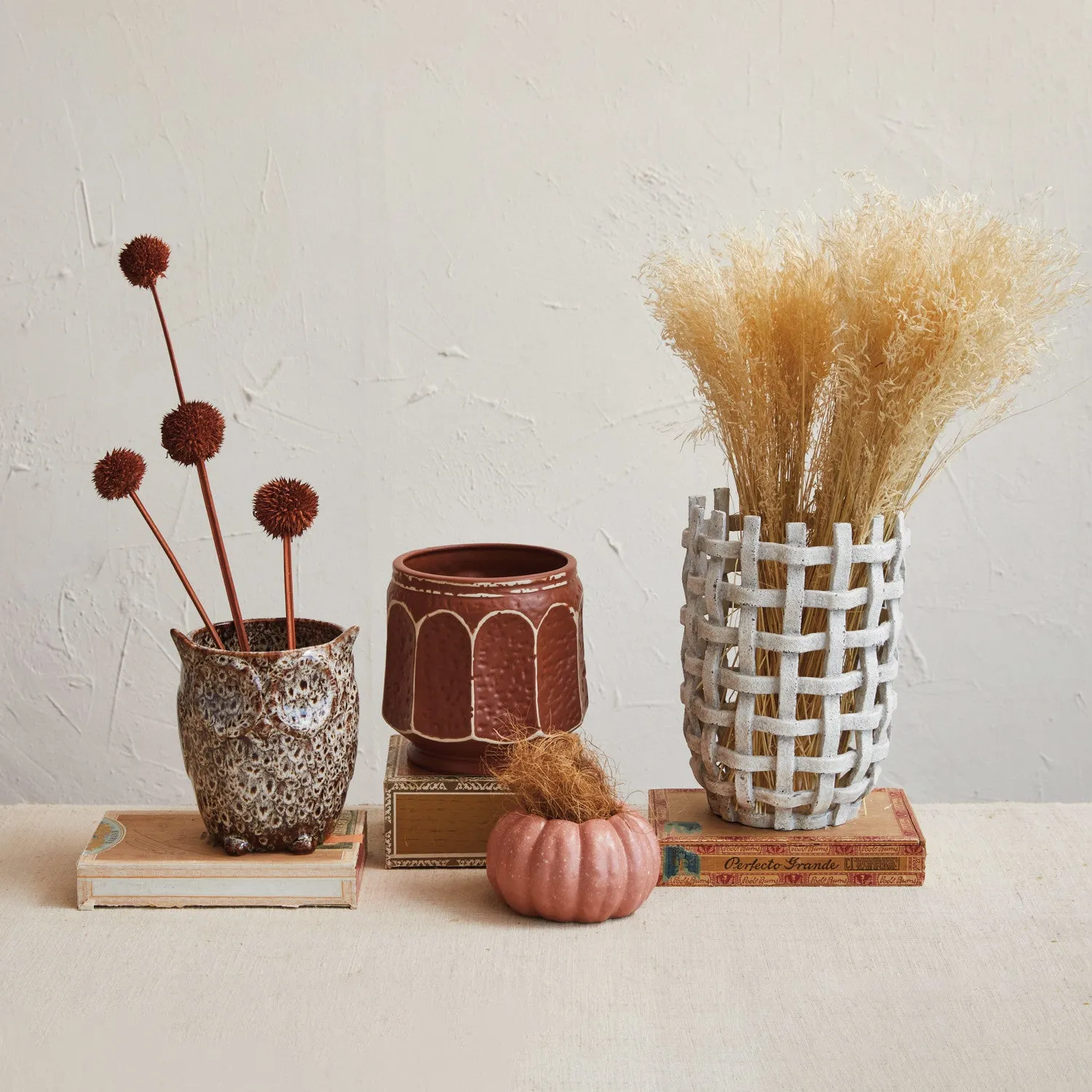 Distressed Woven Vase