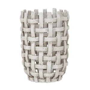 Distressed Woven Vase