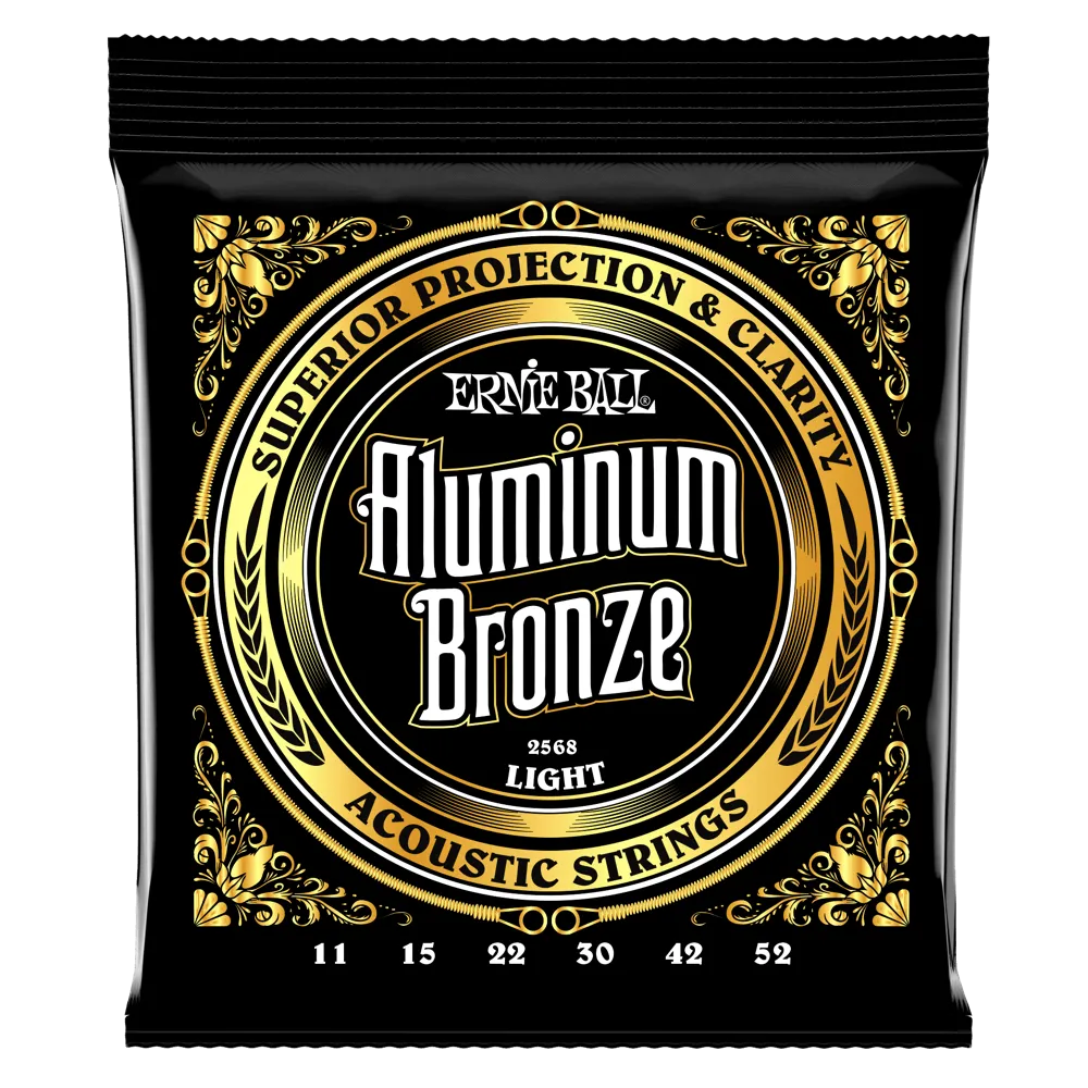Ernie Ball Light Aluminum Bronze Acoustic Guitar Strings, 11-52 Gauge