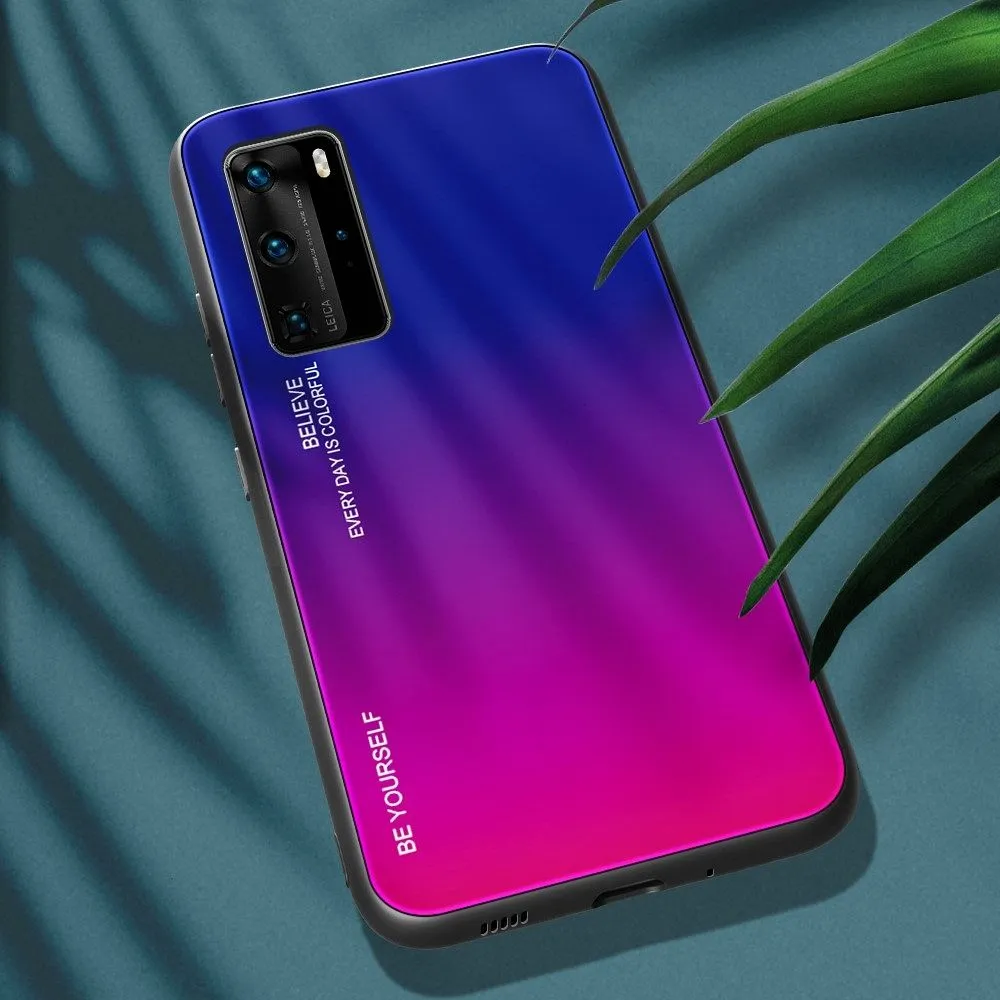 Etui Gradient Glass Case - Huawei P40 - Warm Sunset