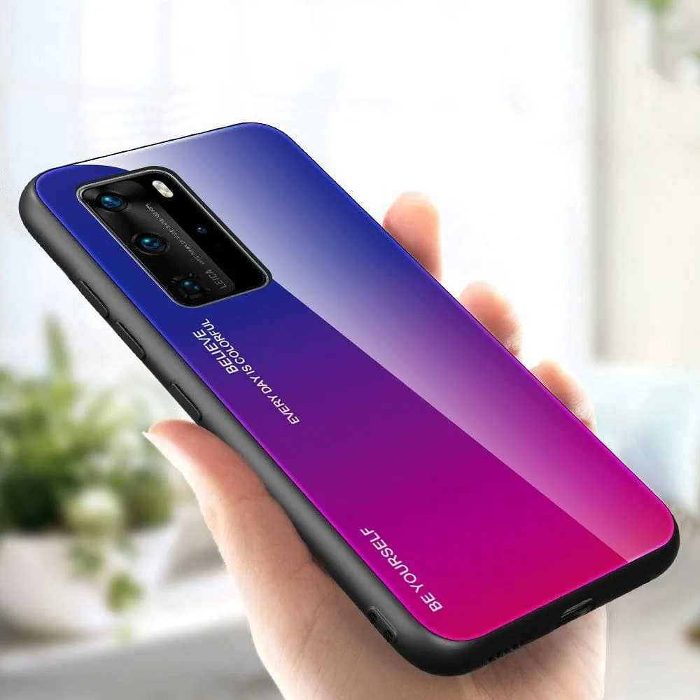 Etui Gradient Glass Case - Huawei P40 - Warm Sunset