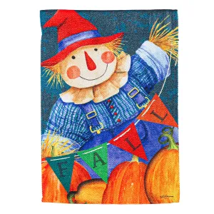 Fall Fella Scarecrow Garden Textured Suede Flag,14es9894