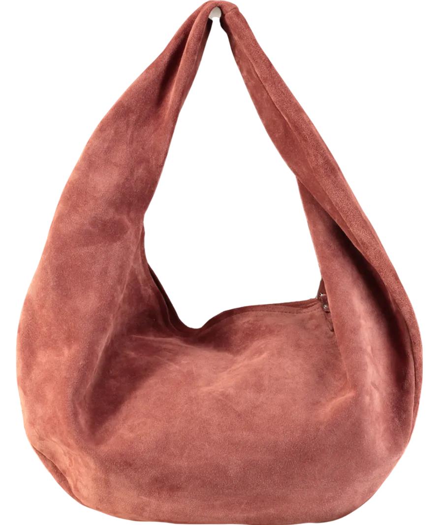 Flattered Red Alva Suede Shoulder Bag