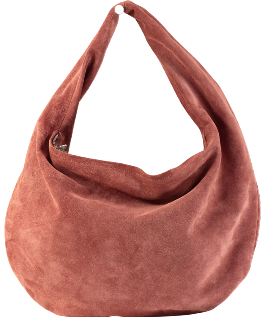 Flattered Red Alva Suede Shoulder Bag