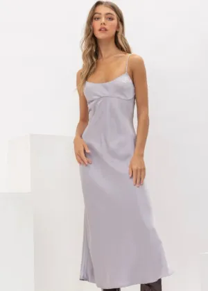 Forever Chic Midi Dress - Silver