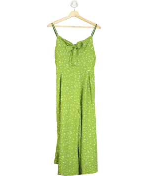 Free People Green Coming Home Romper Jumpsuit UK M