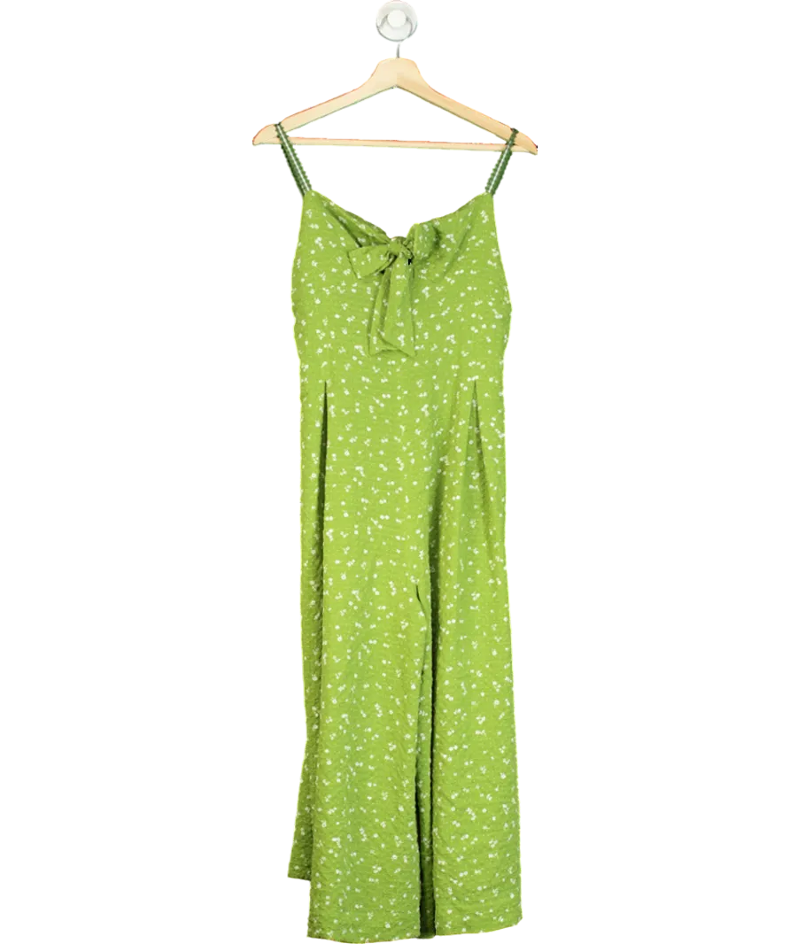 Free People Green Coming Home Romper Jumpsuit UK M