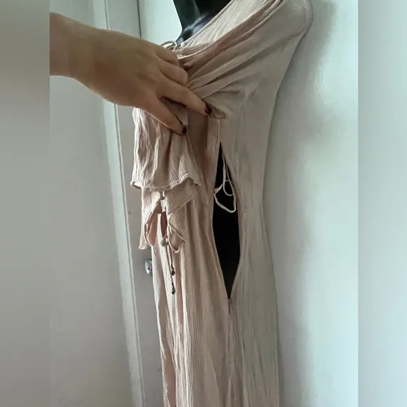 Free People Prettiest Thing Midi Dress SMALL Dusty Rose