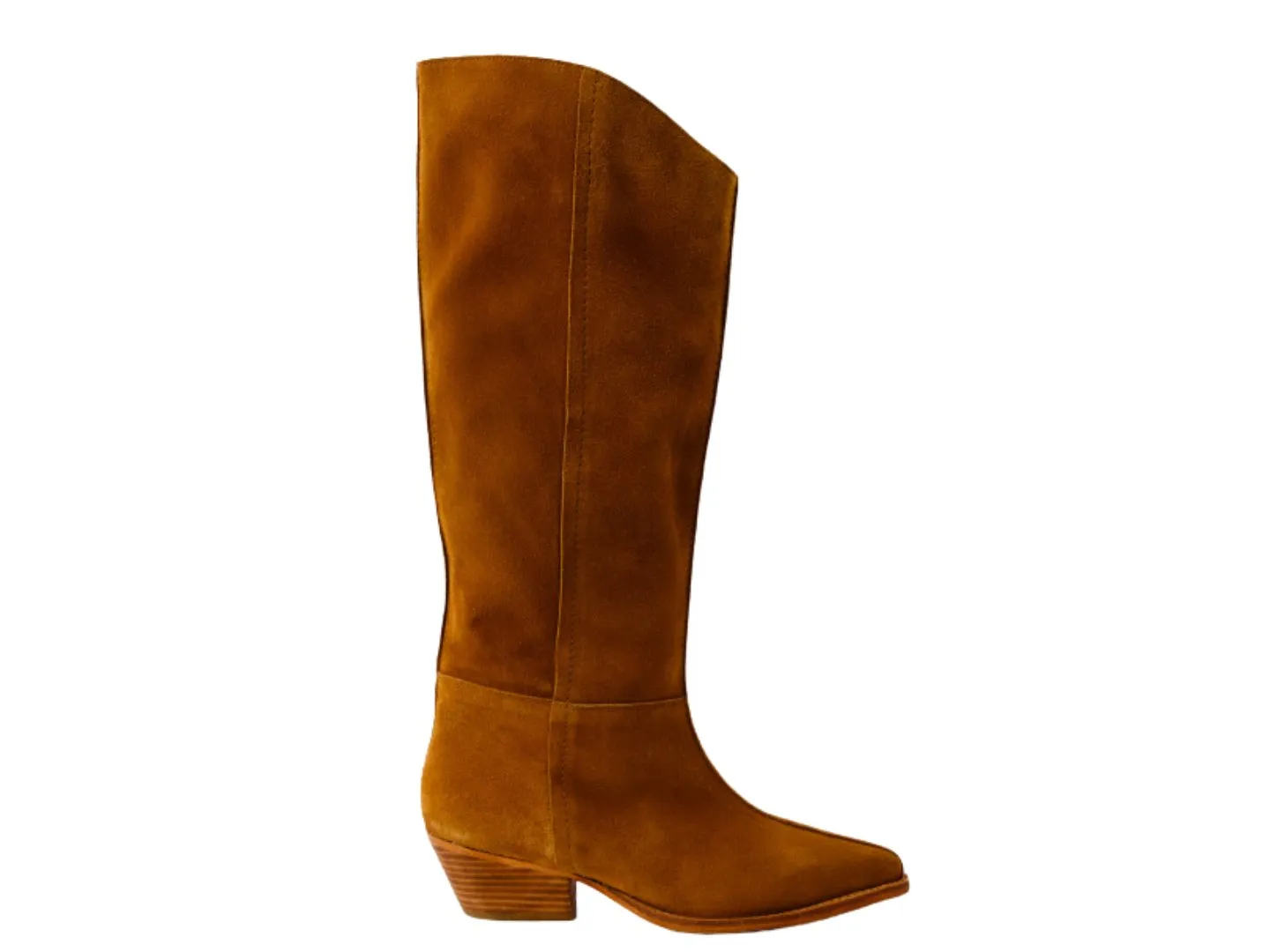 Free People: Sway Low Slouch Boot in Burnt Caramel Suede