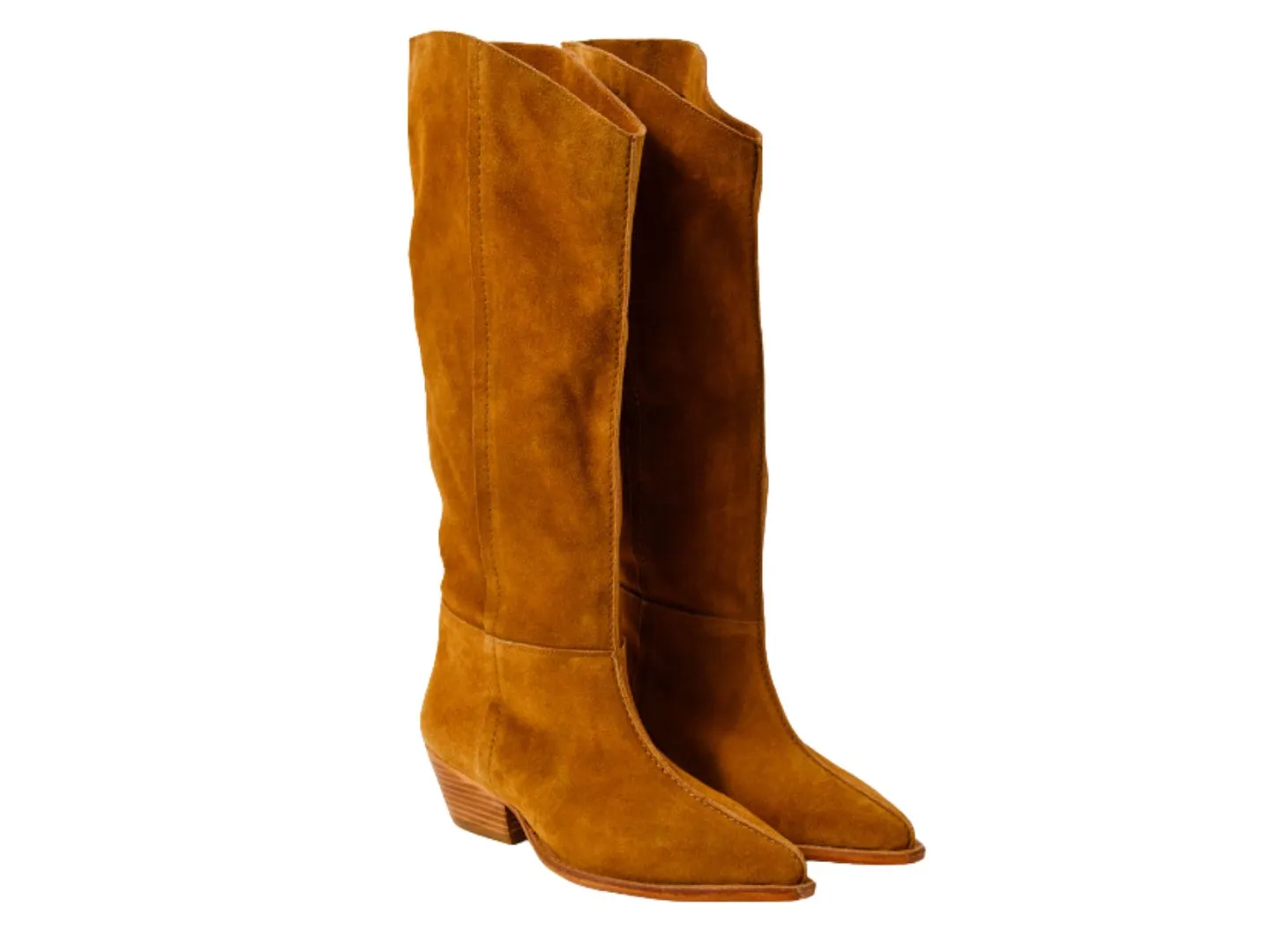 Free People: Sway Low Slouch Boot in Burnt Caramel Suede
