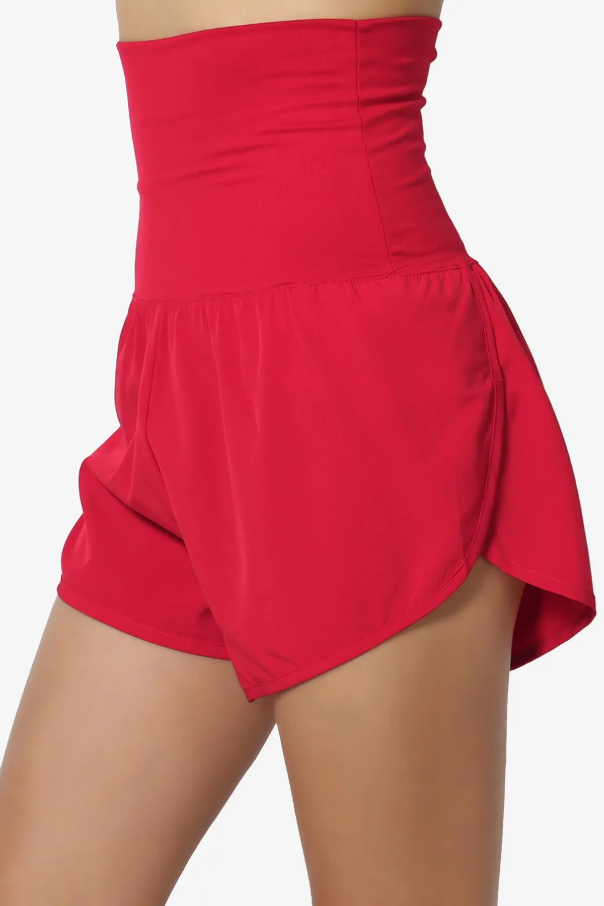 Game Time Foldover High Waist Running Shorts