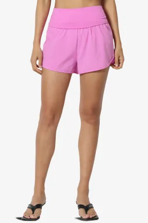 Game Time Foldover High Waist Running Shorts