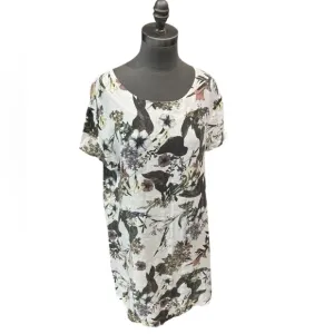 Giulia dal piano floral linen midi dress L
