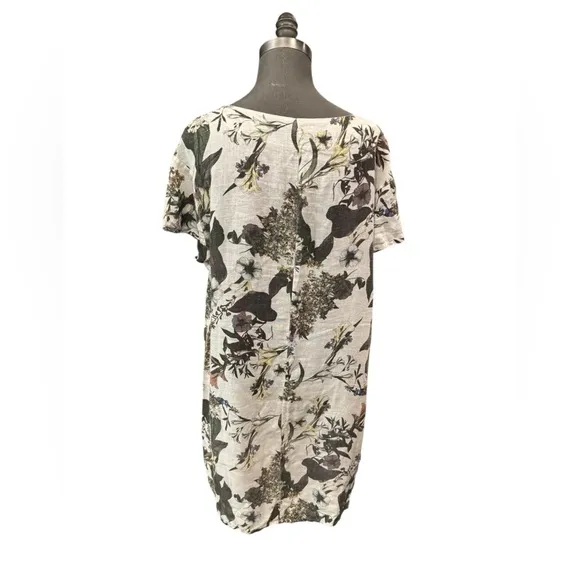 Giulia dal piano floral linen midi dress L