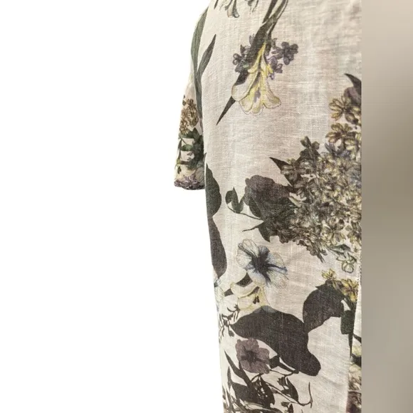 Giulia dal piano floral linen midi dress L