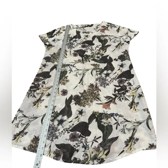 Giulia dal piano floral linen midi dress L
