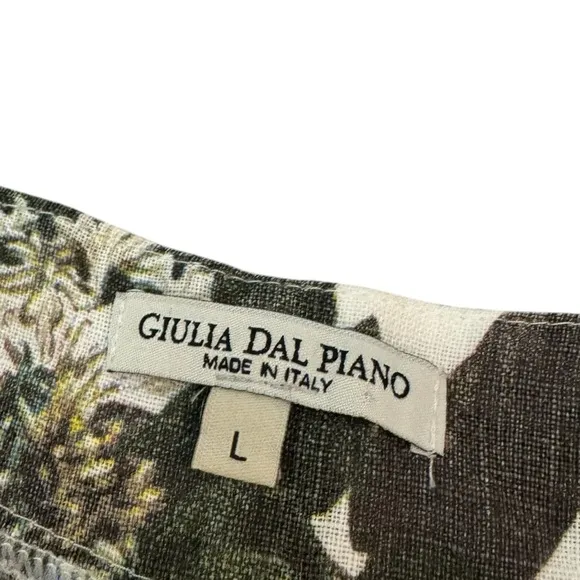 Giulia dal piano floral linen midi dress L