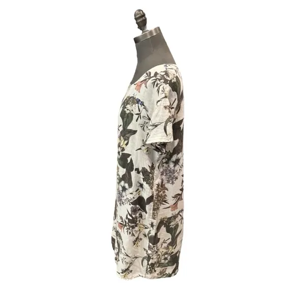 Giulia dal piano floral linen midi dress L