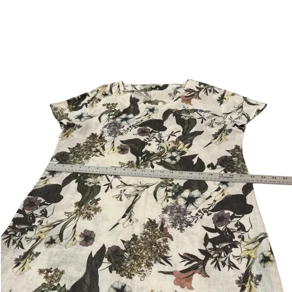 Giulia dal piano floral linen midi dress L