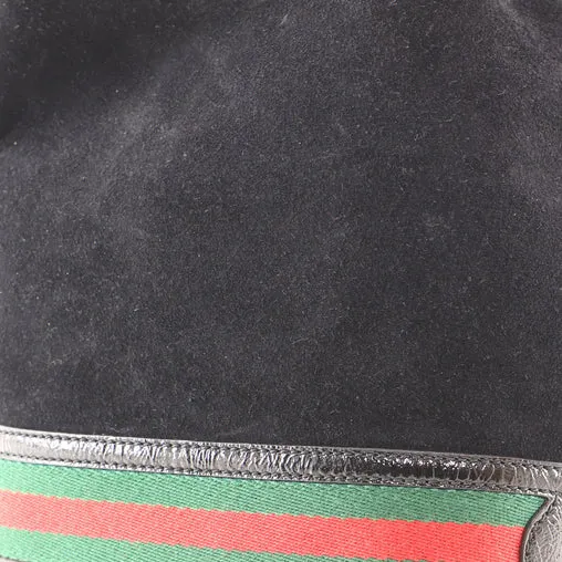 Gucci Ophidia Suede Mini Bucket Bag in Black