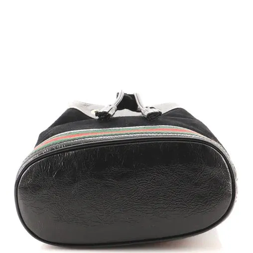Gucci Ophidia Suede Mini Bucket Bag in Black