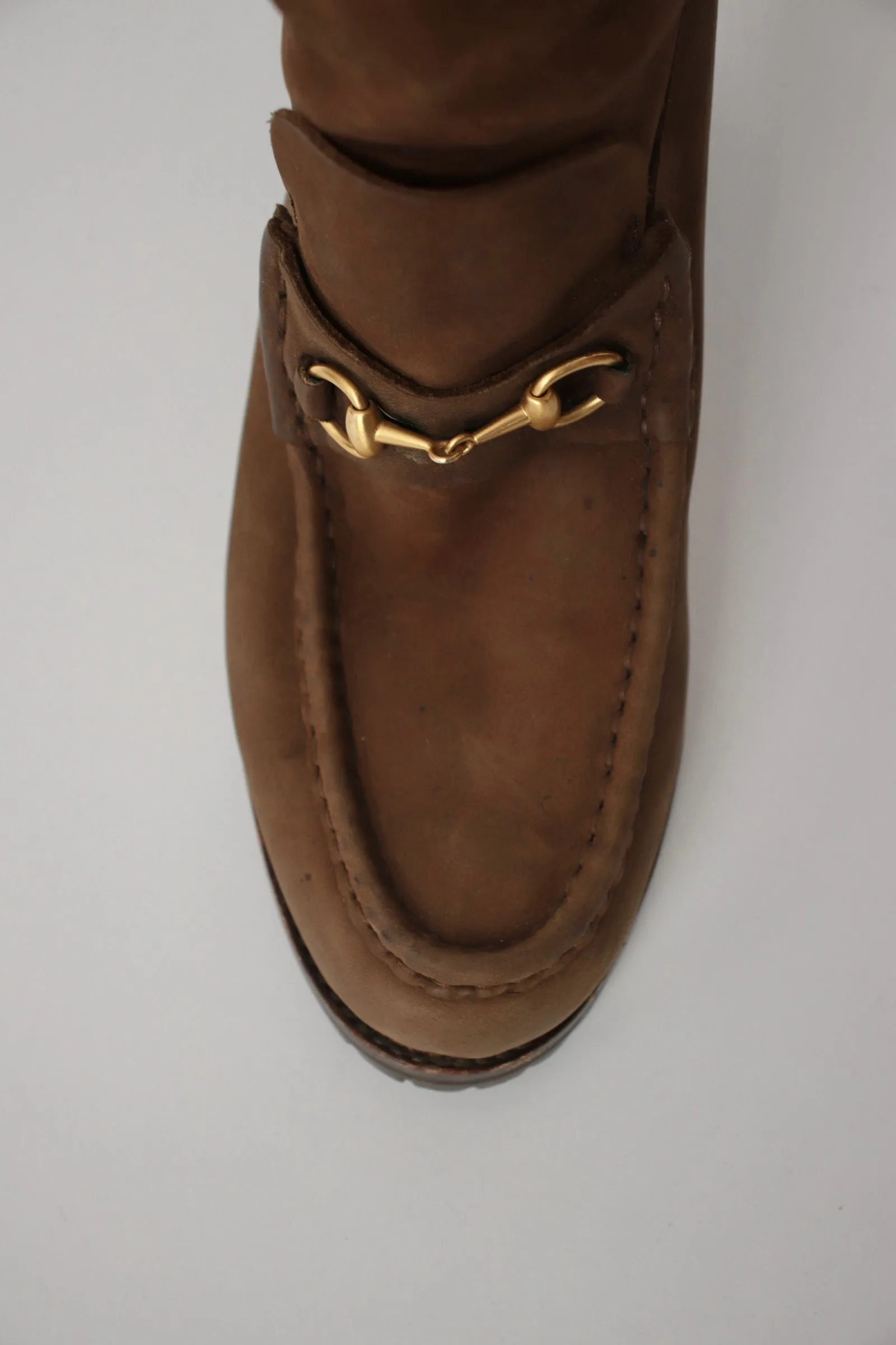 Gucci Suede Horsebit Tall Boots