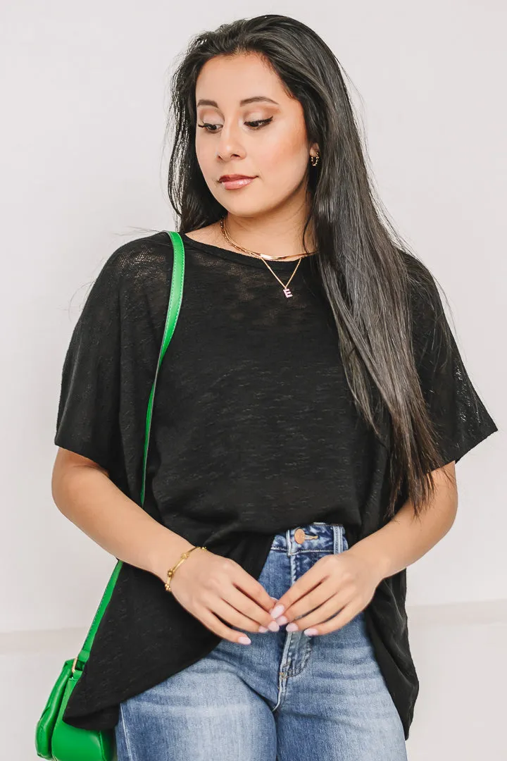 Hacci Luxe Pocket Top | Black