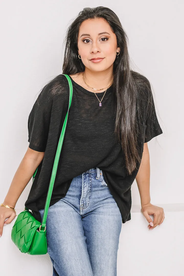 Hacci Luxe Pocket Top | Black